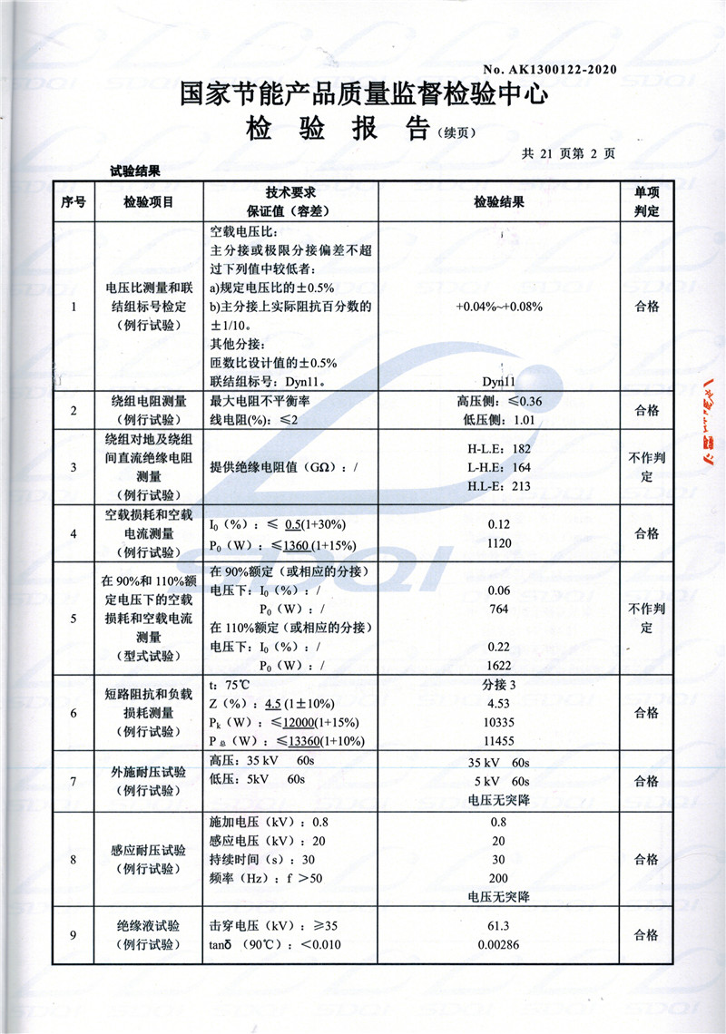 高低压试验报告-S11-1250项城项城项城油浸式变压器-2.jpg
